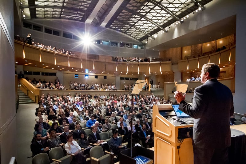 Guests celebrating at a corporate event